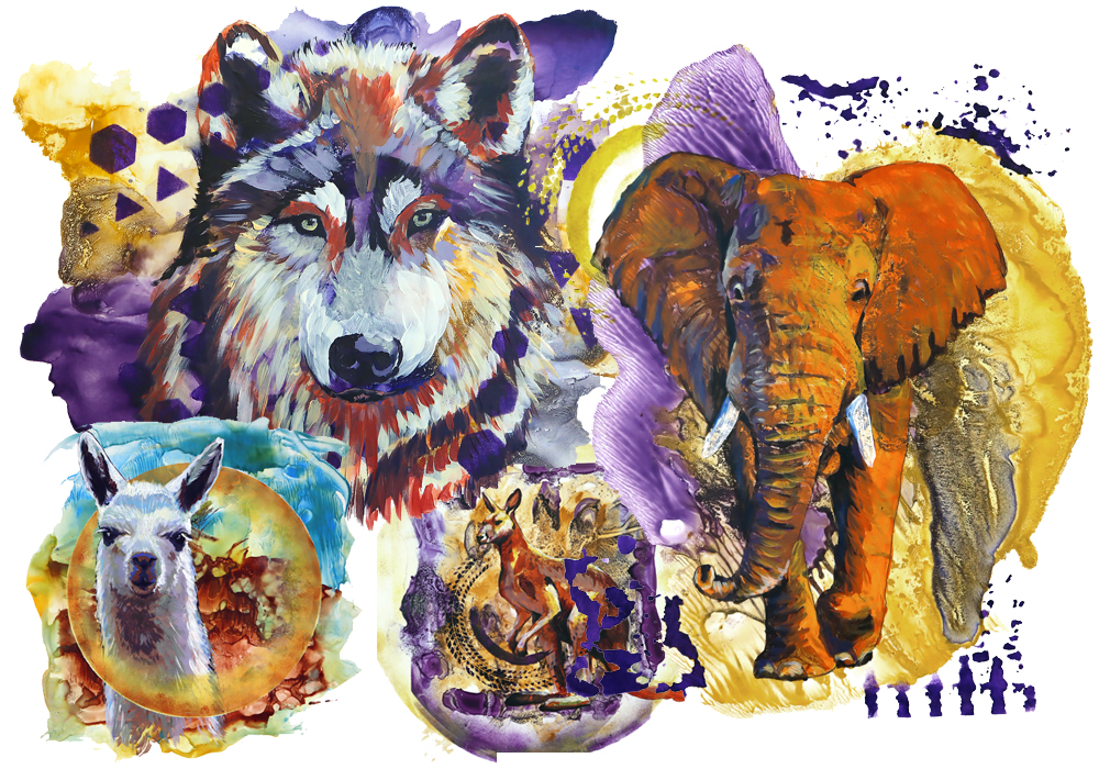 Animal art prints