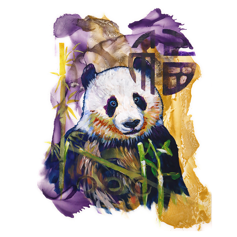 Painting of a panda