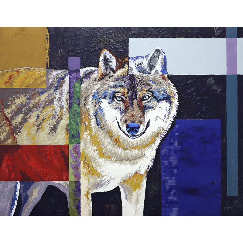 Painting of a wolf