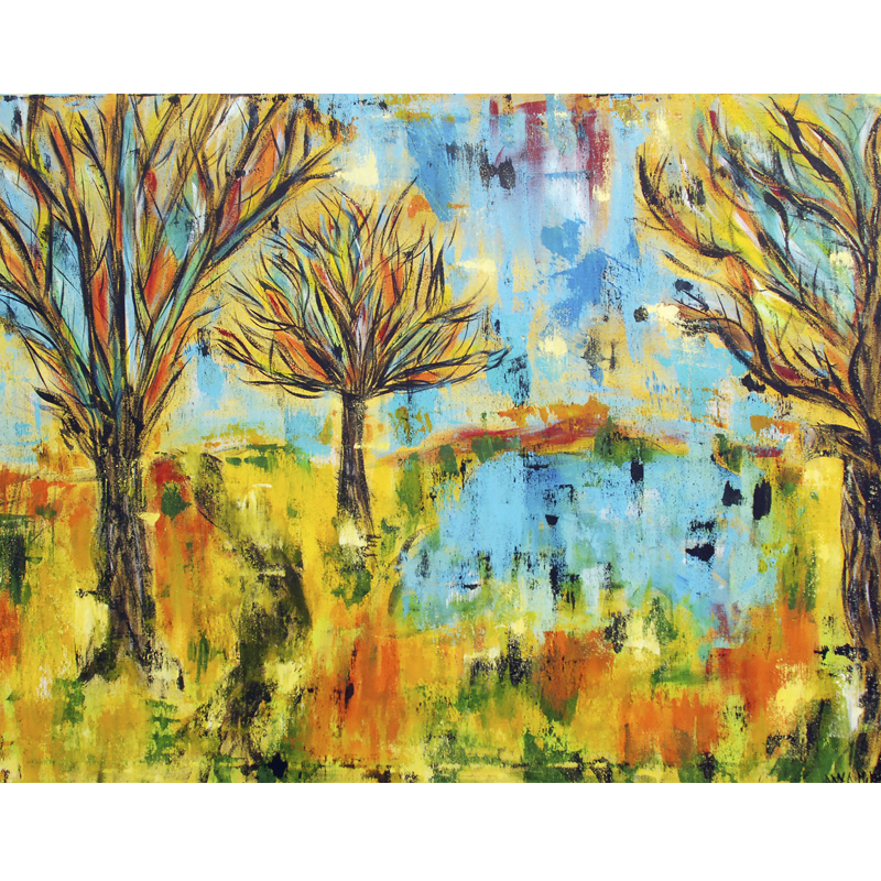 Abstract landscape with trees