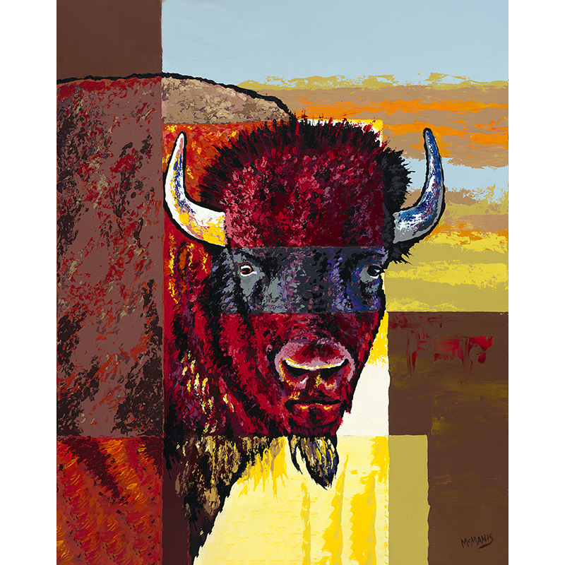 Painting of a bison