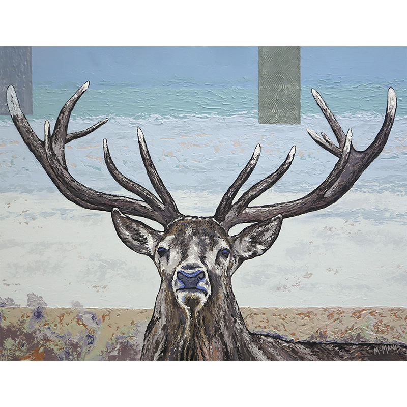 Painting of a buck