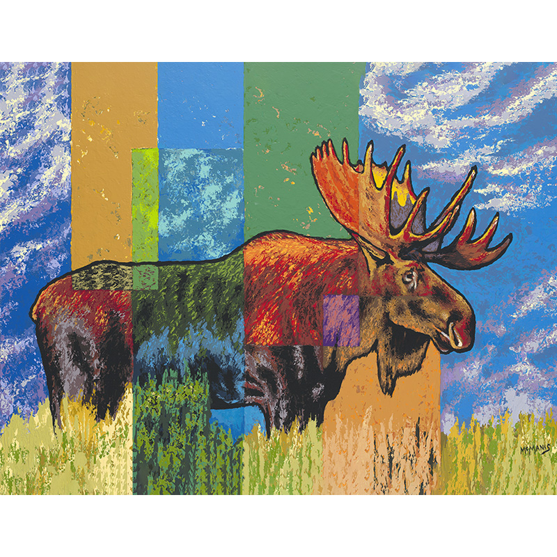 Painting of a moose