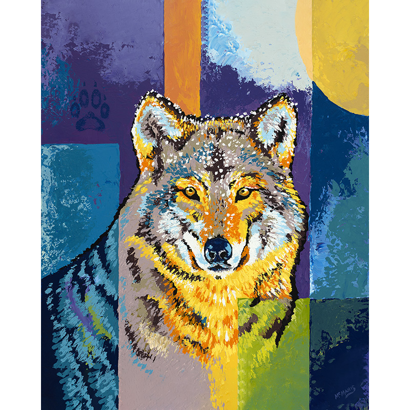 Wolf painting