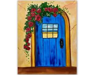Painting of old Tuscan door