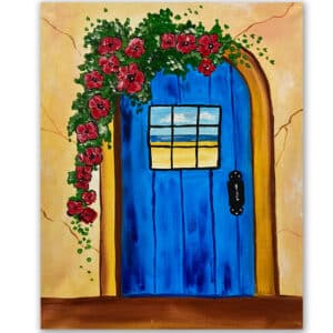 Painting of old Tuscan door